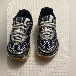 Bottega Veneta Navy and Silver Women's Sneakers